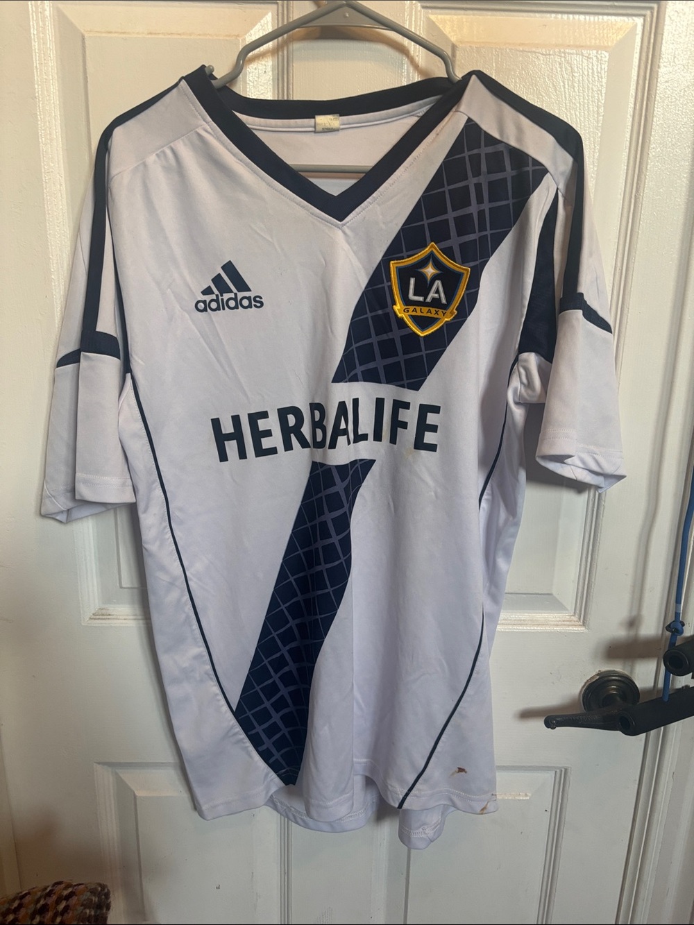 LA Galaxy White & Navy Home Soccer Shirt